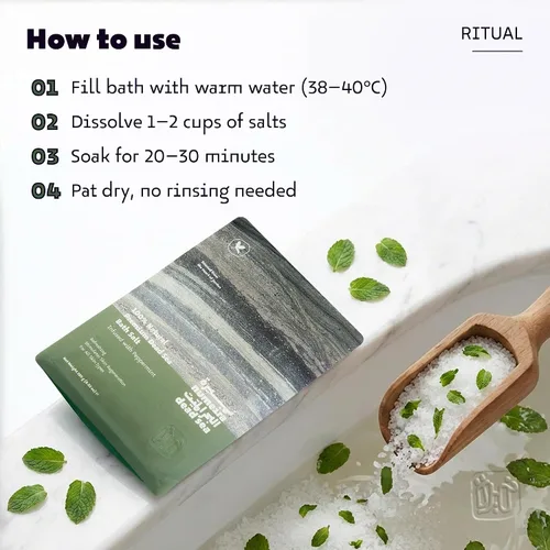Vista 5 de Sales del Mar Muerto para remojar, relajante baño de sal para rejuvenecimiento corporal, sales minerales naturales, sales de baño gruesas del mar