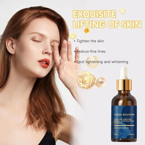Vista 4 de Suero Olavita, suero facial Olavita, tensado facial antienvejecimiento, aumenta el colágeno de la piel, reduce las arrugas y la piel rellena
