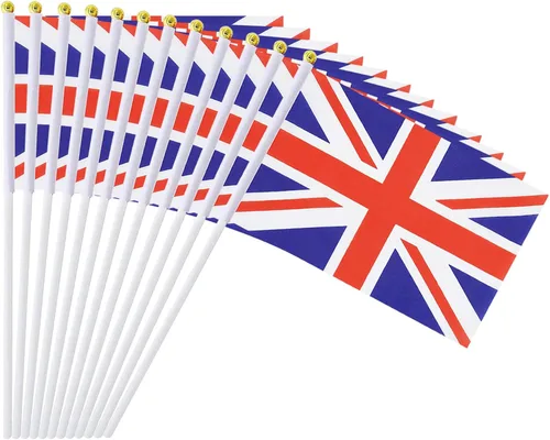 Vista 24 de Bandera de Australia Bandera Australiana, Pequeña Mini Bandera de Australia de Mano con Palo, Ideal para Fiestas, Desfiles, Eventos Deportivos