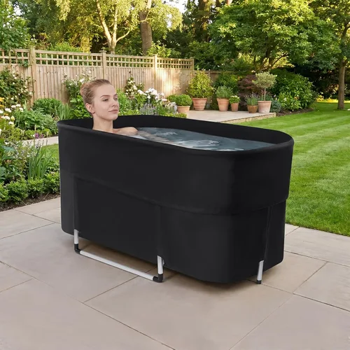 Vista 7 de Inflatable Bathtub Portable Foldable Bath Tub for Adults Home Camping RV