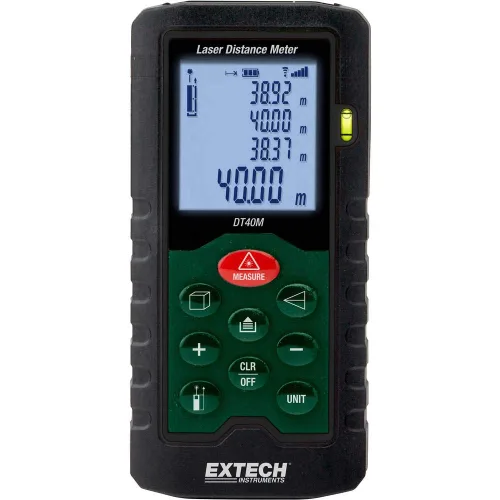 Vista 7 de Extech Medidor de distancia láser DT60M – Medidor láser digital de 196 pies con funciones de área/volumen/altura indirecta, pantalla retroiluminada