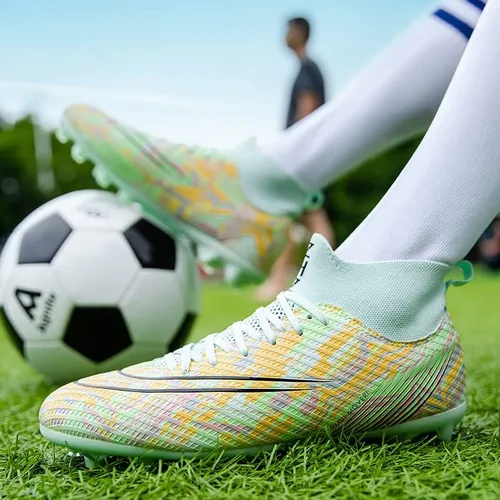 Vista 7 de LIULIULIFE Zapatos de fútbol para hombre, zapatos de fútbol para niños, zapatos de fútbol atléticos juveniles, zapatos de fútbol para estudiantes
