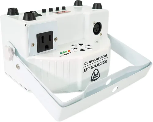 Vista 6 de (3) Rockville Battery PAR 50 Blanco Recargable LED DMX DJ Wash Up Lights+Bag