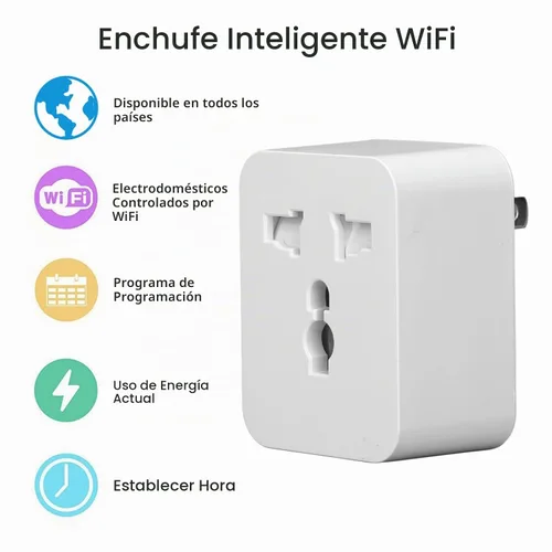 Vista 5 de Mini enchufe inteligente 15A enchufe de EE. UU. CA 100 a 240V toma de corriente inteligente para el hogar con función de temporizador Control de voz