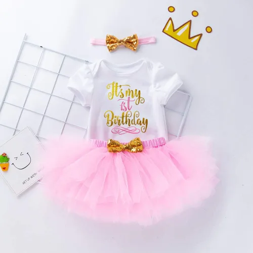 Vista 2 de Shalofer Conjunto de falda de encaje tutú con corona y diadema para bebé niña