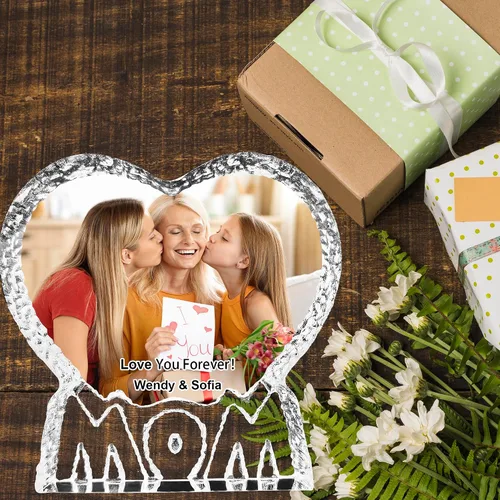Vista 4 de Marco de fotos personalizado, regalos de Navidad para mujeres y hombres, regalos de Navidad para mamá, papá, esposo, esposa de hijo, hija, marco