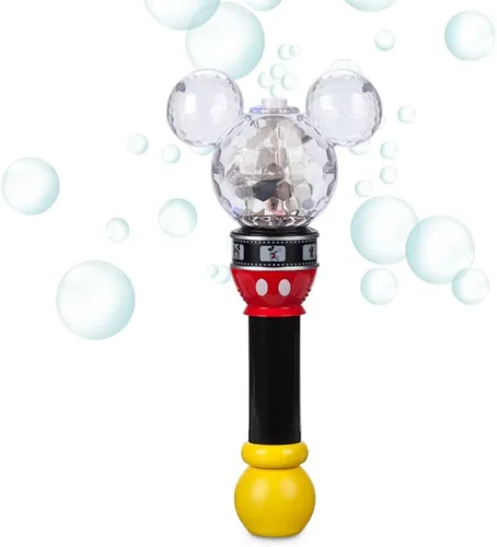 Vista 13 de Disney Store Varita de burbujas con luz y sonido oficial de The Little Mermaid Ariel & Flounder - Juguete LED interactivo, perfecto para niños
