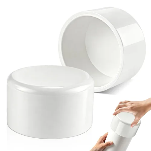 Vista 16 de Tapón de PVC blanco de 1-1/2 pulgadas para extremo de tubería, 10 piezas de conector de adaptador de rosca de PVC para tubería, conector de tapón