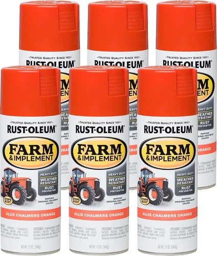 Vista 91 de Rust-Oleum Farm & Implement 280176 - Pintura esmaltada, galón, naranja (Allis Chalmers Orange)