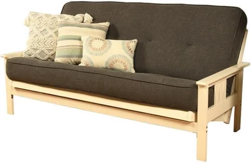 Vista 9 de Kodiak Furniture Colchón de futón de resorte de 8 pulgadas, tamaño matrimonial, colchón para sofá cama, lino aguamarina, marco no incluido