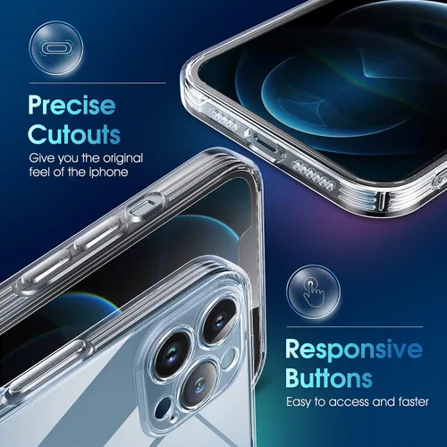 Vista 428 de Supdeal Funda cristalina transparente para iPhone 11, [No se amarillea] [Protección de la cámara] [Probado contra caídas de grado militar] Funda