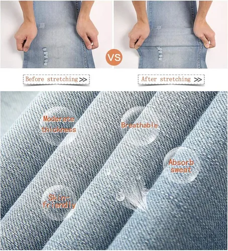 Vista 5 de YOYEAH Jeans holgados y rectos para hombre de ajuste regular