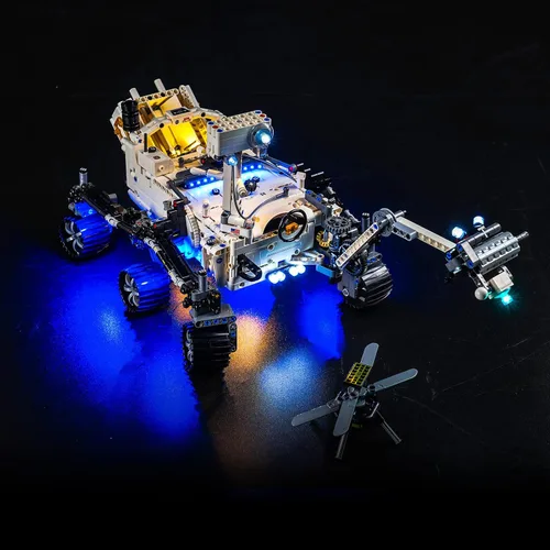 Vista 8 de BrickBling Luces LED para Lego Technic Planeta Tierra y Luna en órbita, kit de luz creativo compatible con Lego 42179 Sistema Solar Space