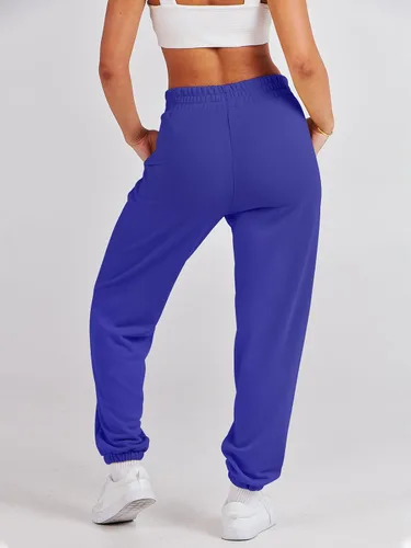 Vista 4 de ANRABESS Pantalones deportivos holgados de cintura alta para mujer, pantalones deportivos con parte inferior de cincha