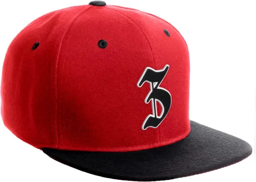 Vista 942 de Daxton Gorra clásica con visera de billete plano con letras del alfabeto inglés antiguo de la A a la Z
