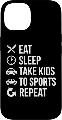 Vista 4 de Eat Sleep Take Kids to Sports Repeat Sports Parent Life Case for iPhone 17