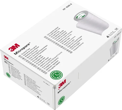 Vista 4 de 3M™ Micropore™ - Cinta quirúrgica, 1530-3, 7,5 cm x 9,1 m, 3 pulgadas x 10 yardas, 4 rollos/caja
