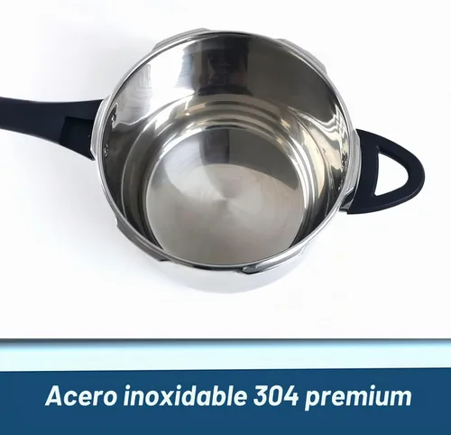 Vista 3 de XINFU - Olla a presión de acero inoxidable 304 resistente de 4.2 cuartos de galón, sirve de 1 a 3, modos estándar y rápido, multiseguridad, base