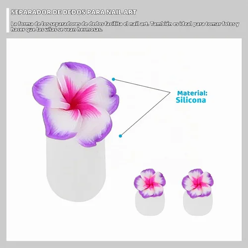 Vista 3 de 32 piezas de esmalte de uñas para dedos de los pies, separadores de dedos de silicona para arte de uñas, estirador de dedos, herramientas de Como se