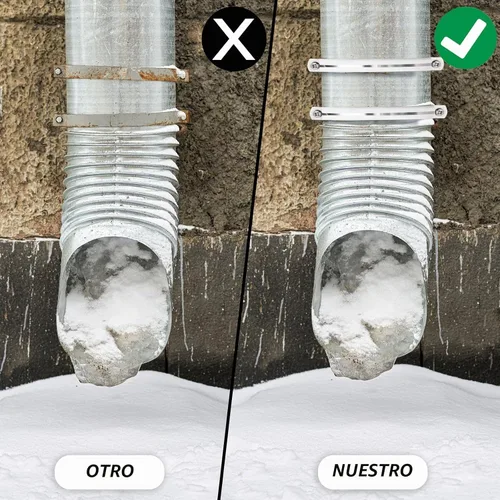 Vista 5 de 2 juegos de soporte de tubo ajustable de 4 pulgadas, soporte de abrazadera ajustable resistente con tornillo y tubo de expansión, soporte de pared