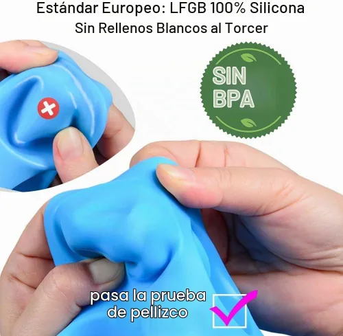 Vista 4 de CAKETIME Molde de silicona para magdalenas - Molde para magdalenas, molde mini para pan de silicona, moldes de silicona para hornear de grado Azul