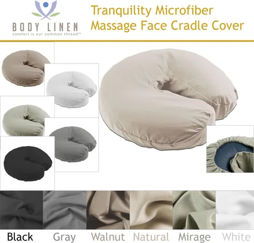 Vista 5 de Body Linen Tranquility - Funda de microfibra para masaje facial, ultrasuave, transpirable, resistente a las manchas con ajuste elástico duradero