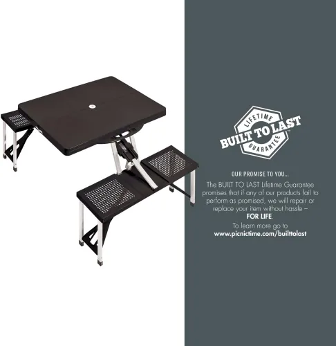 Vista 7 de PICNIC TIME NCAA Florida State Seminoles - Mesa de picnic plegable para campo de fútbol, mesa de campamento - Mesa de exterior con agujero