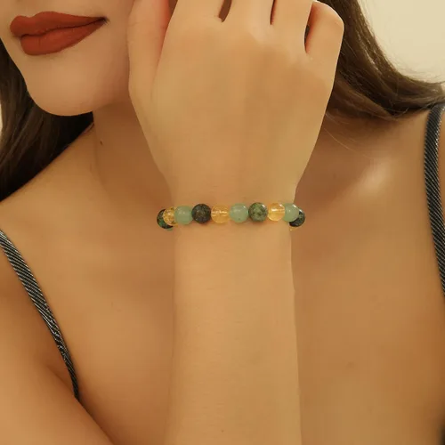 Vista 98 de Crystal Vibe Pulseras de cuentas de 0.315 in para mujeres y hombres, pulseras de cristal con piedras preciosas naturales, tamaño elástico ajustable