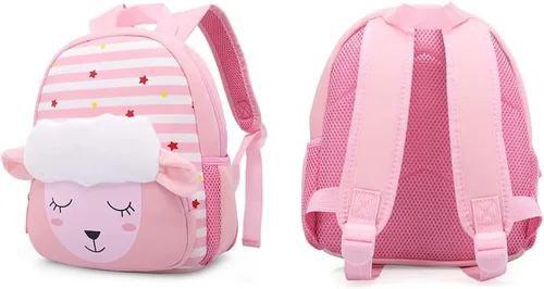 Vista 5 de Mochila impermeable para niños de 2 a 5 años para el jardín de niños mochila 3D de lindos dibujos animados de neopreno mochila de animales para niños