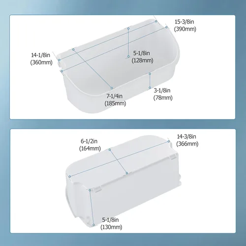 Vista 2 de HECASA 240356401 AP2116036 Estante de cubo para puerta de refrigerador, estante de cubo 240356405 240356406 240356409 Solo repuesto contenedor