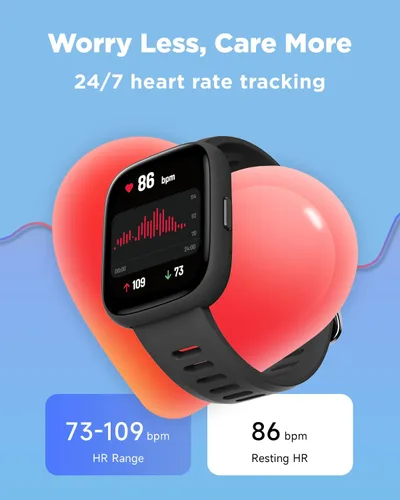 Vista 5 de BIGGERFIVE Reloj inteligente para niños, reloj de seguimiento de actividad física de 1.8", podómetro, frecuencia cardíaca, IP68 resistente al agua