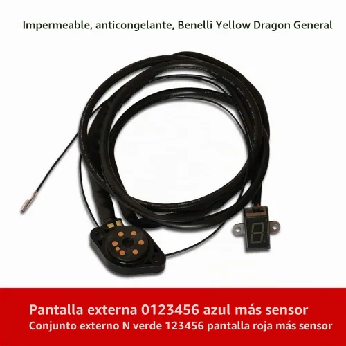 Vista 2 de KIMISS - Indicador digital de engranajes para motocicleta, sensor de cambio de marchas, impermeable, medidor digital, pantalla LED, universal