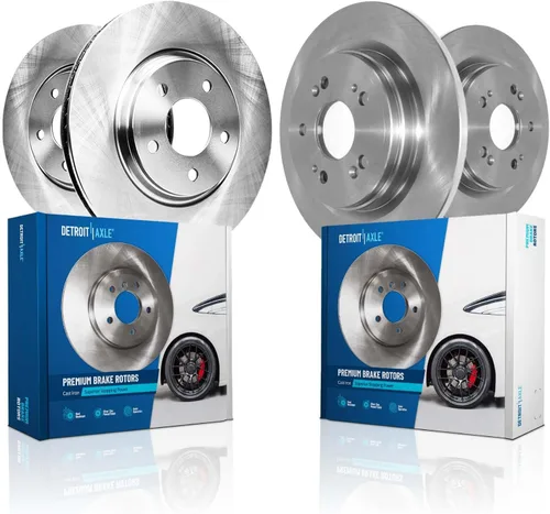 Vista 86 de Detroit Axle - Rotores de freno para Jeep Compass 2015-2022 Renegade 2016-2022 Fiat 500X 2016-2022, 2018, 2019, 2020, 2021. Reemplazo de rotores