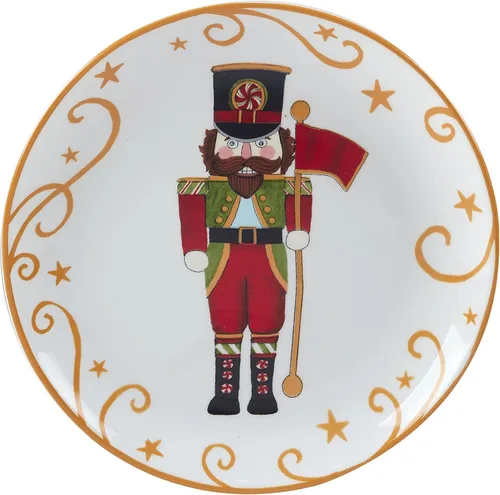 Vista 3 de Certified International Holiday Magic Nutcracker - Juego de 4 platos de postre/ensalada de 9 pulgadas, multicolor, mediano, juego de 4