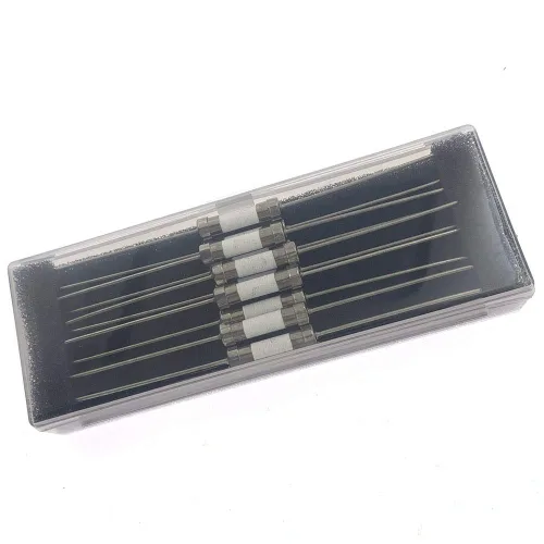 Vista 3 de 10 unidades de fusible de cerámica axial de plomo T10AH250V 5 x 20 mm / 0.2" x 0.79", retardo de tiempo de soplado lento, 10 AMP 250 V, fusibles
