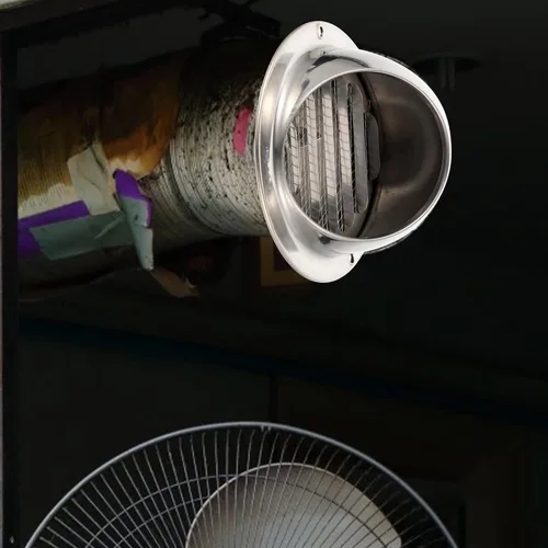 Vista 8 de KOMBIUDA Secador de parabrisas de escape Rejilla redonda de rejilla de ventilación Extractor de ventilación Cubierta de rejilla de ventilación