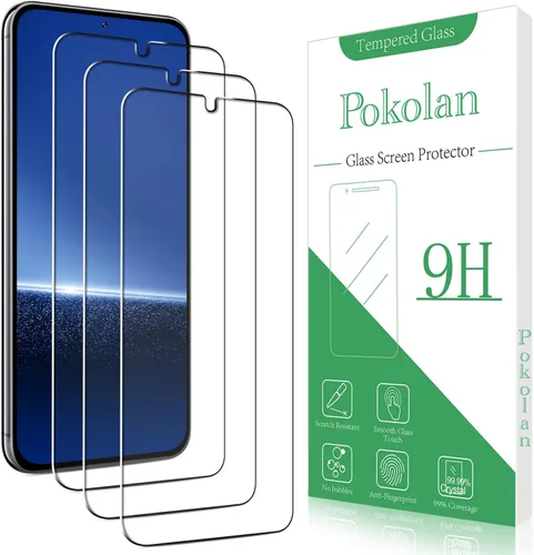 Vista 9 de Pokolan Protector de pantalla para Samsung Galaxy S23 5G Película de vidrio Transparente