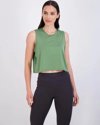 Vista 2 de Real Essentials Paquete de 5 camiseta sin mangas de verano Dry Fit para mujer, camiseta deportiva para gimnasio, yoga, entrenamiento
