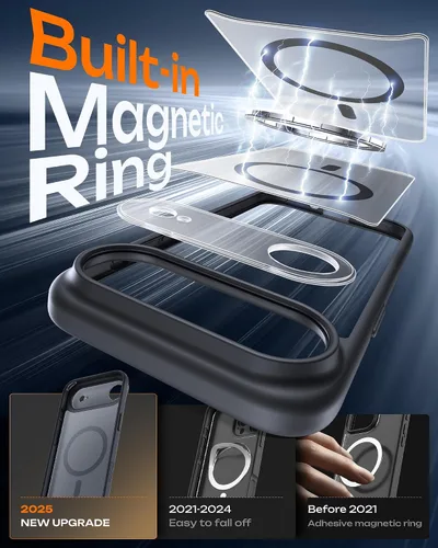 Vista 246 de TOCOL Funda para iPhone 11, compatible con Magsafe, protección completa de cámara, imanes integrados, protección contra caídas, funda translúcida