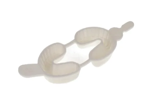 Vista 3 de 108111 Bandejas de Fluoruro Espuma Doble Arco Medio Blanco 100/Pk