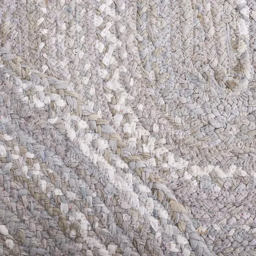 Vista 30 de SAFAVIEH Alfombra trenzada de la colección – Alfombra redonda de 3 pies, color beige con detalles rosados, algodón hecho a mano, estilo cabaña