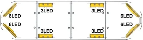 Vista 4 de Buyers Products 88930492 - Barra de luz modular LED de 49 pulgadas, 36 LED, luz estroboscópica, 8 módulos ámbar, 55 patrones de flash, accesorio
