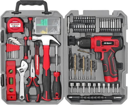 Vista 12 de Hi-Spec Juego de taladro inalámbrico de 8 V y kit de herramientas de Rosa