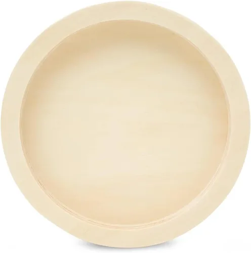 Vista 9 de Panel circular de madera de 8-3/16 pulgadas de diámetro, paquete de 1 tablero de lienzo redondo, bandejas de madera sin terminar para manualidades