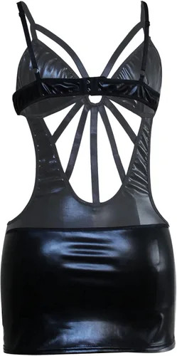 Vista 8 de Lencería sexy para mujer, para sexo, juego travieso, camisola de cuero, babydoll de peluche, traje de dormir sexy, mini vestido de pijama