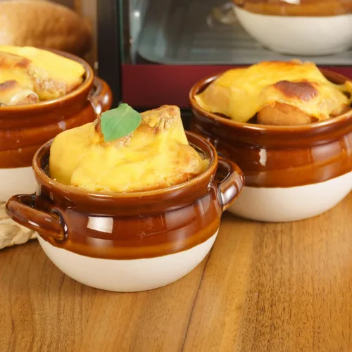 Vista 8 de Vumdua Tazones de Sopa de Cebolla Francesa con Asas, Cuencos de Cerámica para Servir Sopa de 16 Oz Crocks - Cuencos Aptos para Horno para Chile
