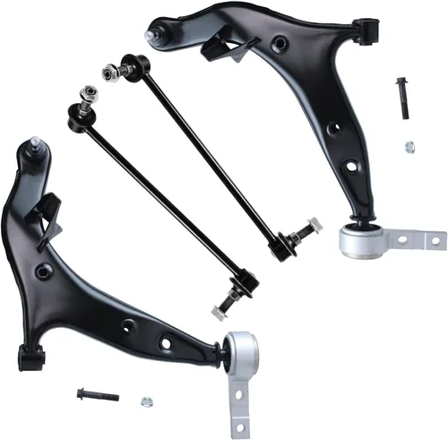 Vista 190 de Detroit Axle - 4 piezas de brazos de control traseros para Ford C-Max, Focus, Mazda 3 5, Volvo C30, C70, S40, V50, 4 brazos de control superiores e