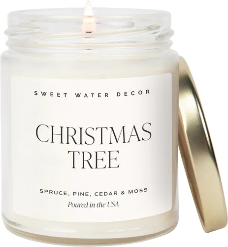 Vista 21 de Sweet Water Decor - Vela de soja de galletas de azúcar, vainilla y crema de mantequilla, velas de Navidad perfumadas para el hogar, 9 onzas, Vela