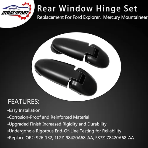 Vista 2 de Bisagras de ventana trasera, aptas para Ford Explorer 98-02, Mercury