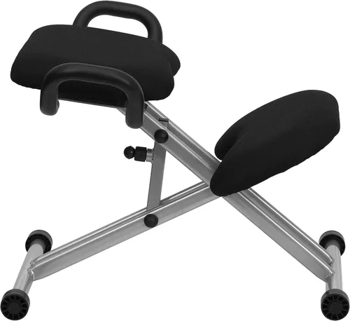 Vista 7 de Flash Furniture Tatum - Silla de oficina ergonómica con asas en tela negra